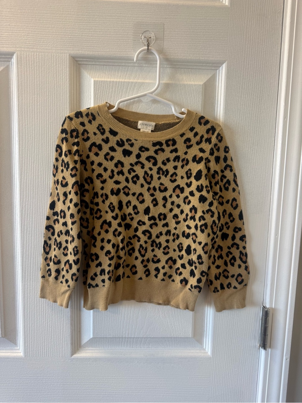 Crewcuts Tan and Black Leopard Crewneck Sweater
